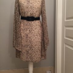 Oasis snake skin print dress with belt