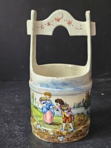 Antique Ceramic Decorative Basket