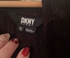 DKNY Black knit jumper and leg warmers size XL