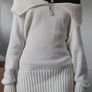 Off shoulder cotton white jumper Image 6