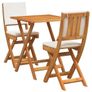 Bistro Set 3 pcs Brown Solid acacia wood Image 2