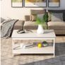 BRAND NEW Coffee Table Living Room Modern X Design Wood End Table with Storage Rack Image 2