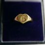 Vintage 18K Yellow Gold 750 Heart Engraved  Ring size P - 4,5g Image 4