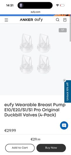 Eufy Breast pump (s1 pro) with charging case & heating technology