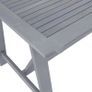 Garden Dining Table Grey 140x70x73.5 cm Solid Acacia Wood Image 4