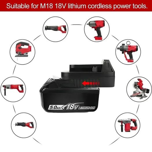 Battery Adapter Converter For Makita 18V Li-ion Battery To Milwaukee 18V ForMAKITA BL1860B/BL1860/BL1850