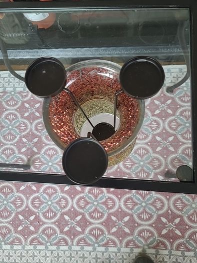 Glass candle holder