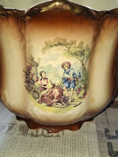 Old Ceramic Indoor Planter Jardiniere or Cachepot, Postage Available or Collection,