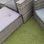 9 seater Grey Rattan Set & Gas Fire Pit Image 3