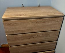 JYSK Limfjorden 4-drawer chest in a light oak color H100cmx W81cmXD49cmx