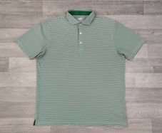 Puma Golf Striped Polo Shirt Mens Large