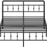Double Bed Frame 4ft6 with Headboard and Footboard, Metal Bed Frame Double 46 cm High with Heavy Duty Slats Support, Noise Free, Easy Assembly, Black Image 7