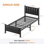 Single Bed Frame with Upholstered Headboard, 3ft Image 2