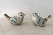 Vintage Hand Painted Sparrows 1970s