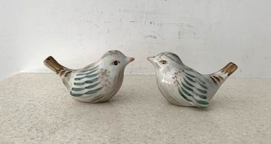 Vintage Hand Painted Sparrows 1970s