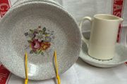Vintage Old Foley dessert bowls and jug