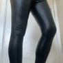 Gallery Leather Look Stretch Leggings UK12 Image 6