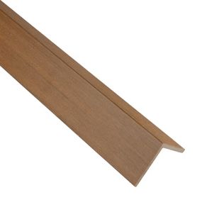 26mm Exterior Composite Wall Panel Edge Piece Teak 290x6x6cm