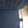 Black leather two-seater sofa-bed Image 3