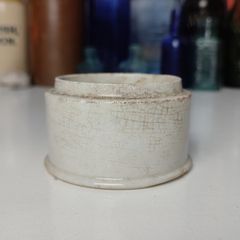 208 - Antique Vintage Chemist Stoneware Medicinal Cream Jar Pot