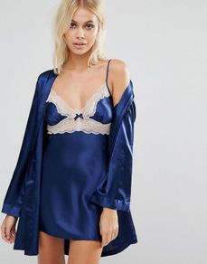 Boux Avenue blue Cheryl chemise Size UK10, EU Size 38