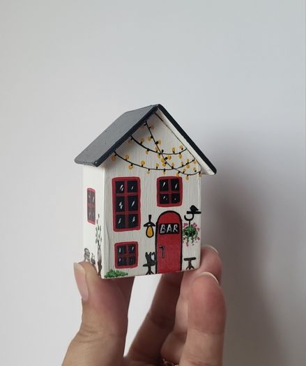 Handcrafted tiny wooden house!