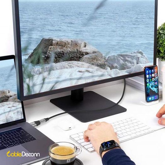 CableDeconn Premium 8K@60Hz/4K@144Hz Mini DisplayPort (Female) to DisplayPort (Male) v1.4 Bi-Directional Gold-Plated/Alloy Adapter (Brand New/Warranty)
