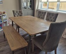 Dining Table, Bench & Chairs