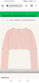 monsoon girls pink cardigan