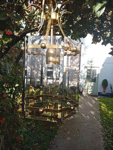 Vintage Brass Hall Lantern Light
