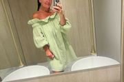 off the shoulder mini dress