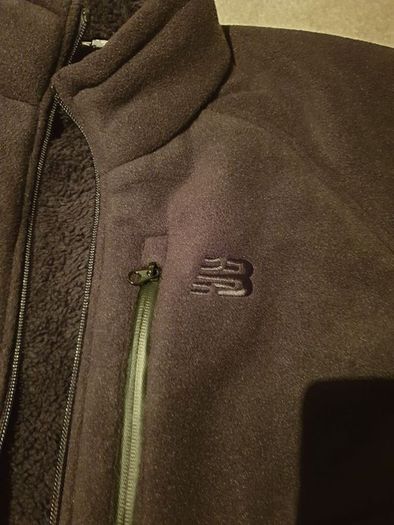 black new balance fleece sherpa lined small jacket