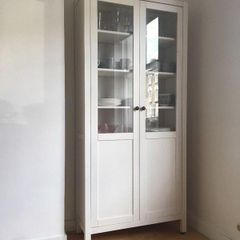 IKEA HEMNES panel & glass door cabinet (White)