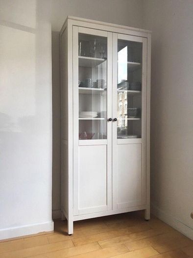 IKEA HEMNES panel & glass door cabinet (White)