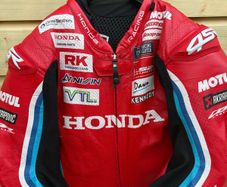 Jack Kennedy original motorcycle leathers