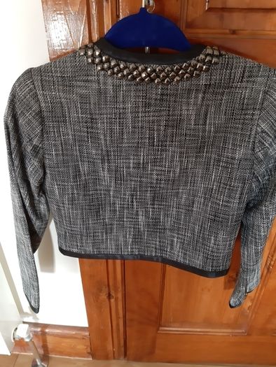 Ladies Black check Dress Jacket Size 10