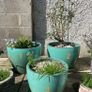 Large/Medium Glazed Earthenware Egg Flower Pot- 3 available Image 2