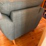 Teal upholstered armchairs Image 4