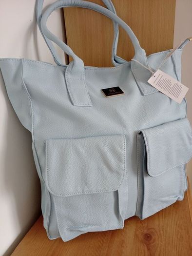 womens bag baby blue color