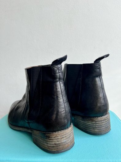 Jigsaw crinkle leather ankle boots 40/7