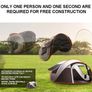 3-4 person Popup Tent - Orange & Grey Image 5