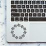 Shamrock Wreath Laptop Decal, Laptop Vinyl Decal Macbook Sticker Window Mac Apple, Car, Bumper, Truck, Window Decal, Removable Laptop Decal Image 4