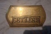 Lovely reclaimed Antique Brass Letterbox
