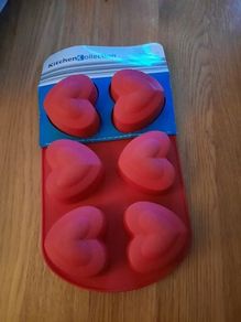 Loveheart Silicone Mould Trays x 2 - New, AV