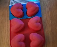 Loveheart Silicone Mould Trays x 2 - New, AV