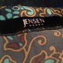 Jensen Ladies Green Satin Tunic Blouse Floral & Paisley Print Uk 14 Includes Postage Image 6