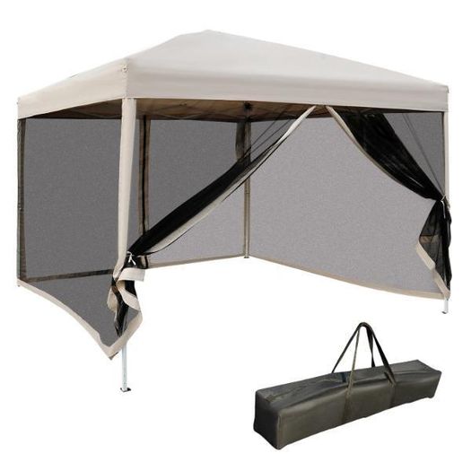 3 x 3m Pop-Up Gazebo with Mesh Sides & Carry Bag