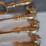 Vintage Brass fireplace set. Madr in France. Image 8