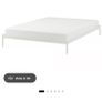 IKEA VEVELSTAD White standard double bed frame Image 2