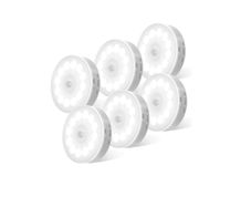 6 Motion Sensor Lights Indoor Cool White (Magnetic / USB Charging)